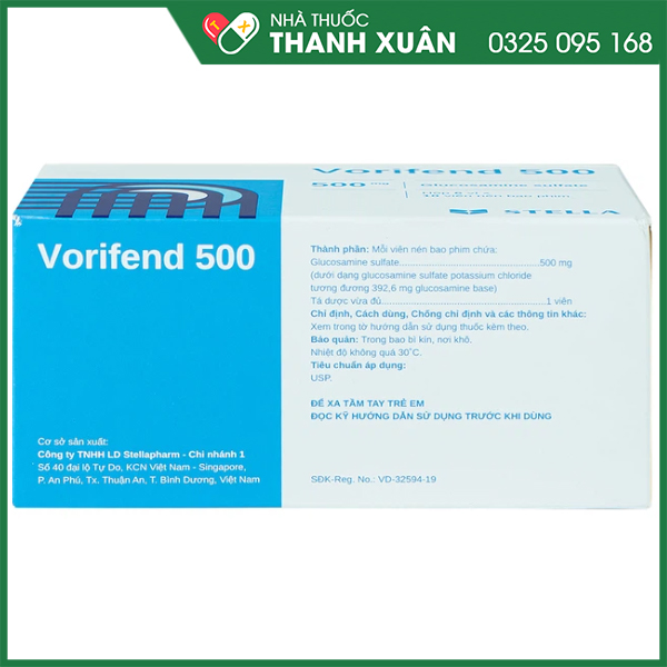 Vorifend 500 giảm triệu chứng thoái hóa khớp gối